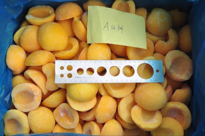 সিনোচার্ম বিআরসি-এ ৪-তারা পণ্য ১/২ অর্ধেক কাটা আইকিউএফ পীচ অর্ধেক পাইকারি দাম ১০ কেজি বাল্ক হিমায়িত হলুদ পীচ জুস পানীয়ের জন্য 1