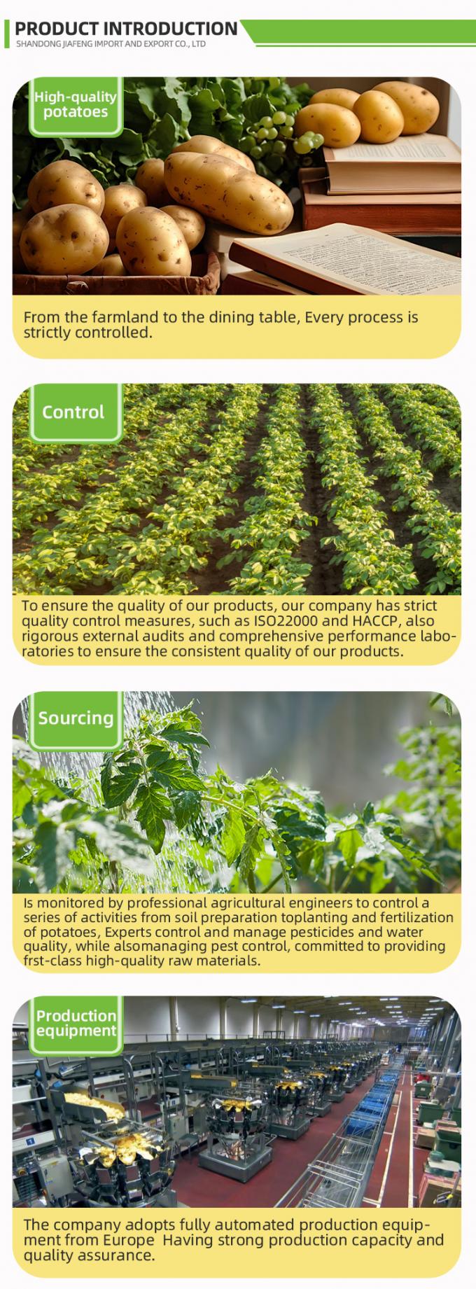 অটোমেটিক ফ্রিজ ফ্রাই ফ্রাই ফ্রাই জৈবিক আইকিউএফ ফ্রাই ফ্রাই আলু বাল্ক প্যাকেজিং 10 কেজি তাজা উপাদান 2