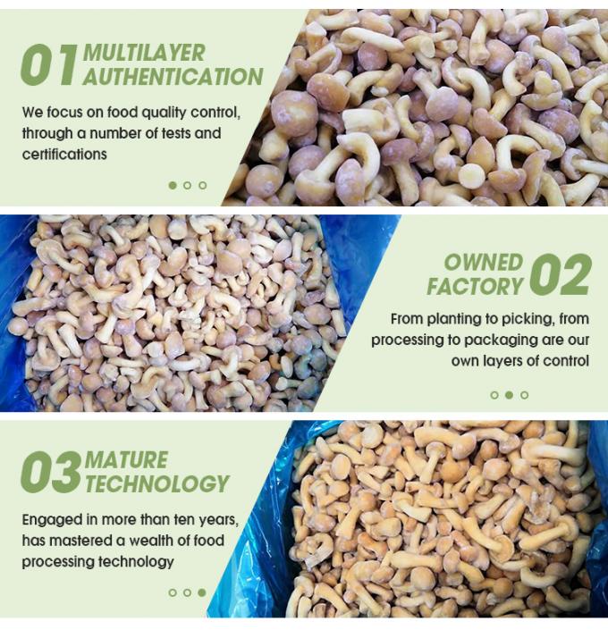 বন্য চাষ করা জৈব মাশরুম স্বাস্থ্যকর প্রাকৃতিক পুষ্টিকর তাজা গোটা হিমায়িত মাশরুম IQF হিমায়িত নামেকো 3