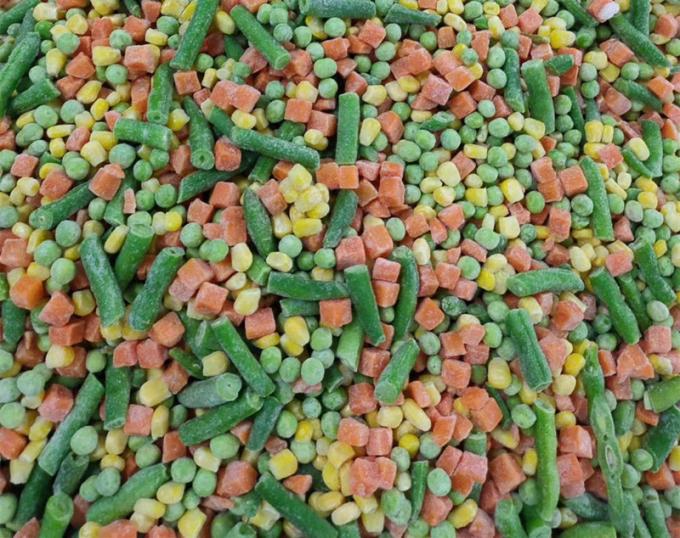 ক্যালিফোর্নিয়া মিশ্রিত সবজি আইকিউএফ 3-ওয়ে ফ্রিজড পুরো উপাদানগুলি বিআরসি হালাল এইচএসিসিপি শংসাপত্রযুক্ত তাজা কর্ন কিউব কাটা ফল গাজর) 2